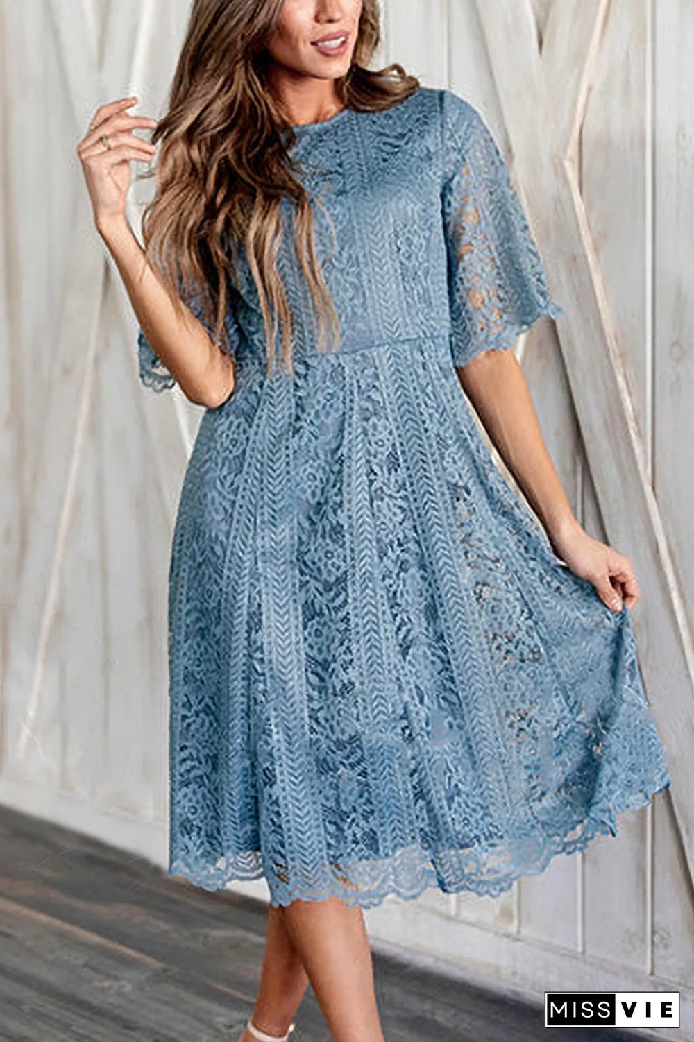 Promise In My Heart Lace Midi Dress