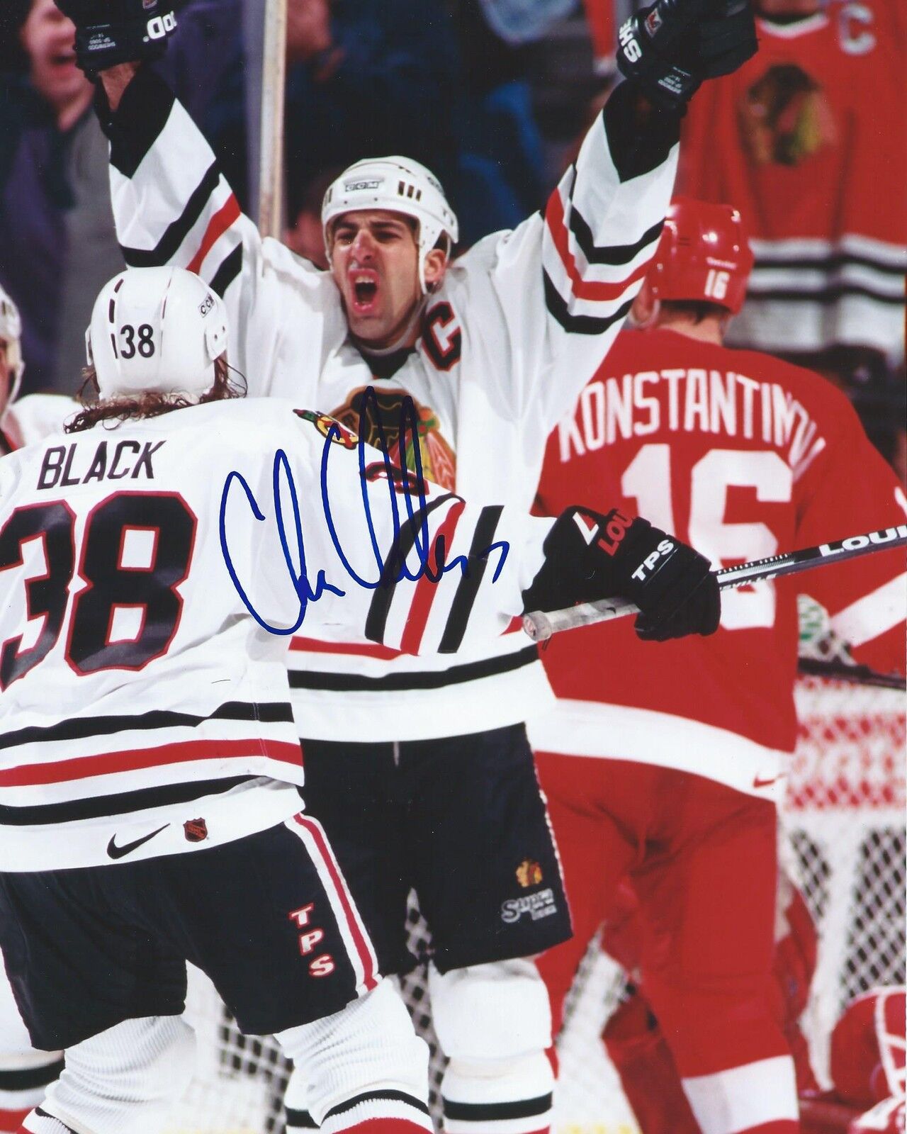 Chris Chelios Signed 8x10 Photo Poster painting Chicago Blackhawks Autographed COA