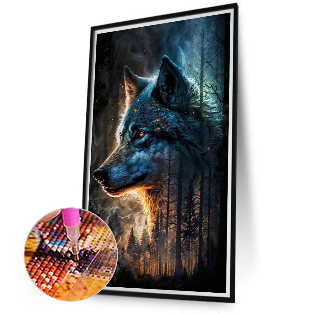 Diamond Painting -Full Round Drill Wolf(70*40 CM)