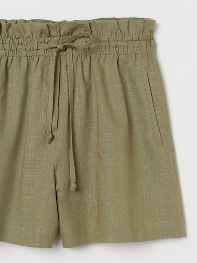 As Picture Cotton-Blend Casual Pants