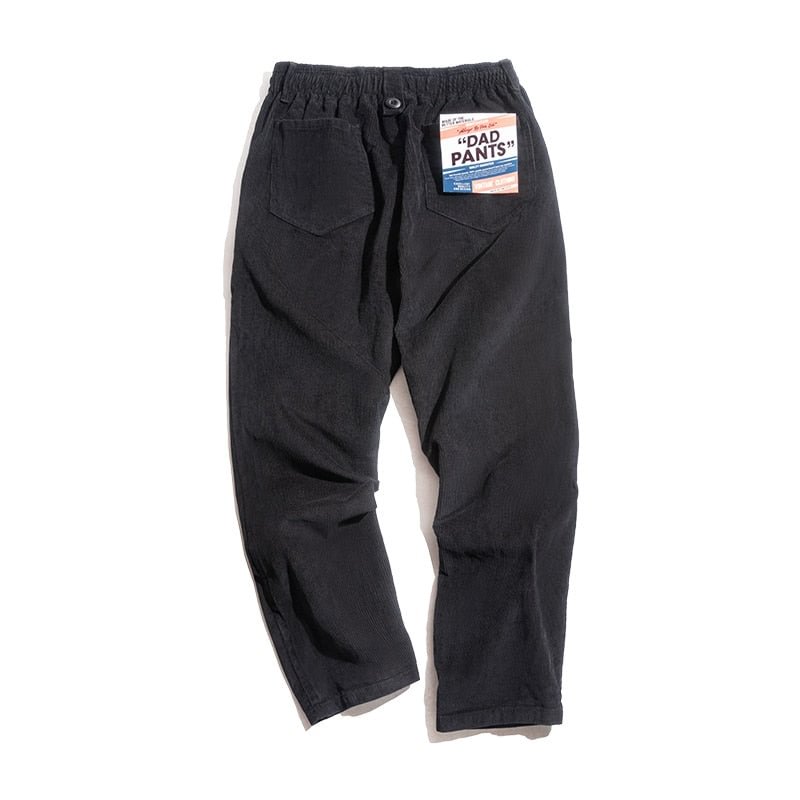 Brown Corduroy Pants Men Solid Harajuku Straight  Pant Cargo Vintage Casual Streetwear Trouser Safari  Bottoms