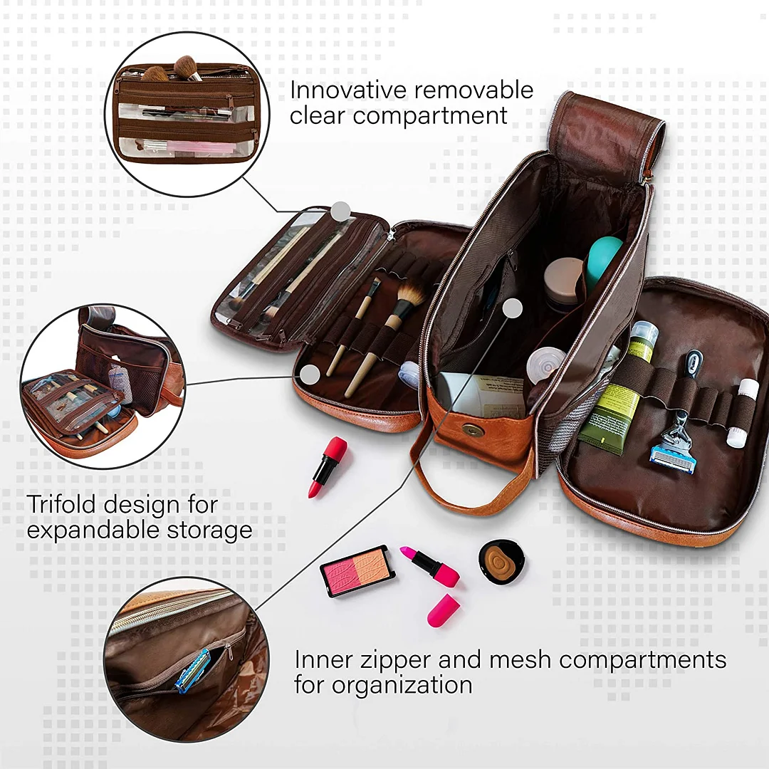Toiletry Bag for Men or Women - Dopp Kit For Travel.