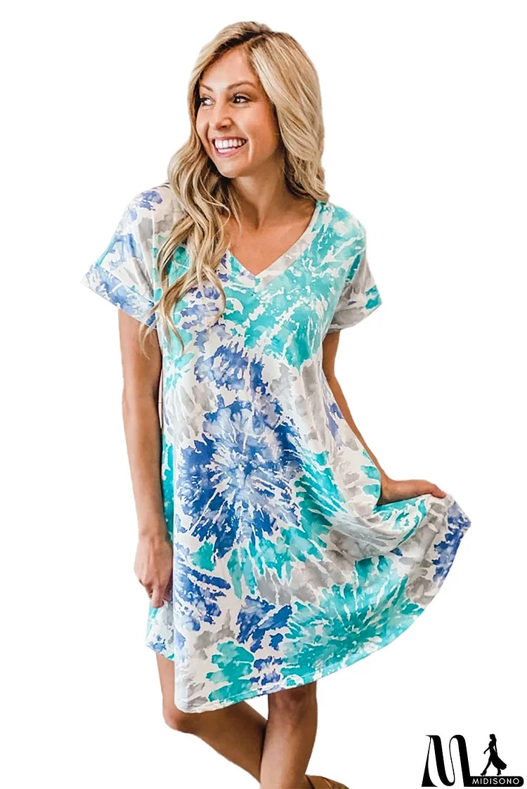 Remain the Same Blue Tie Dye Dress