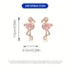 Sterling Silver Flamingo Stud Earrings