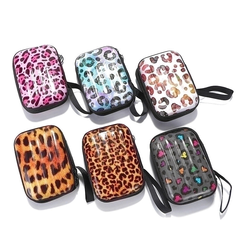 Women’s Leopard Tinplate Paint Finish Zipper Coin Purses