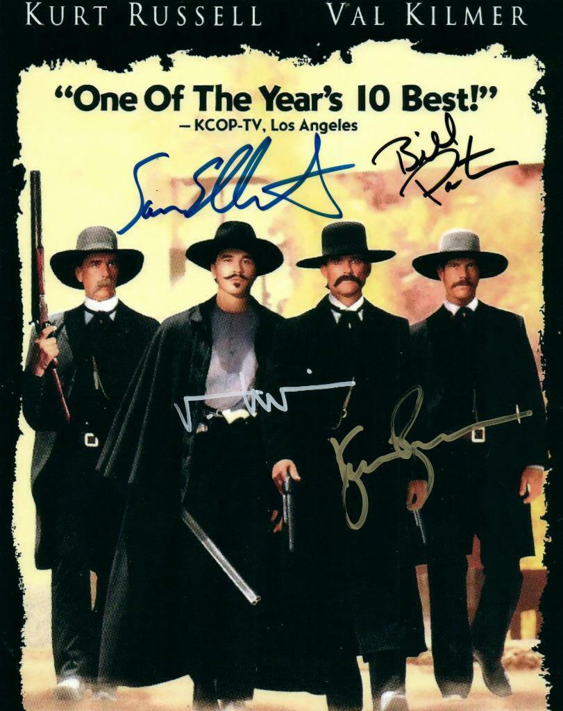 Tombstone Kurt Rusell Paxton Elliott 1 signed 8x10 Picture autographed Photo Poster painting COA