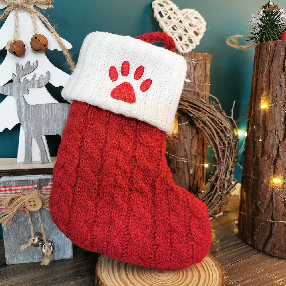 Winter new alphabet Christmas socks knitted socks