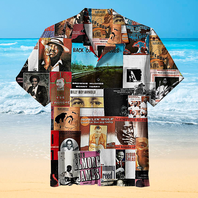 Blues Music Collage |Universal Hawaiian Shirt – carnuoc