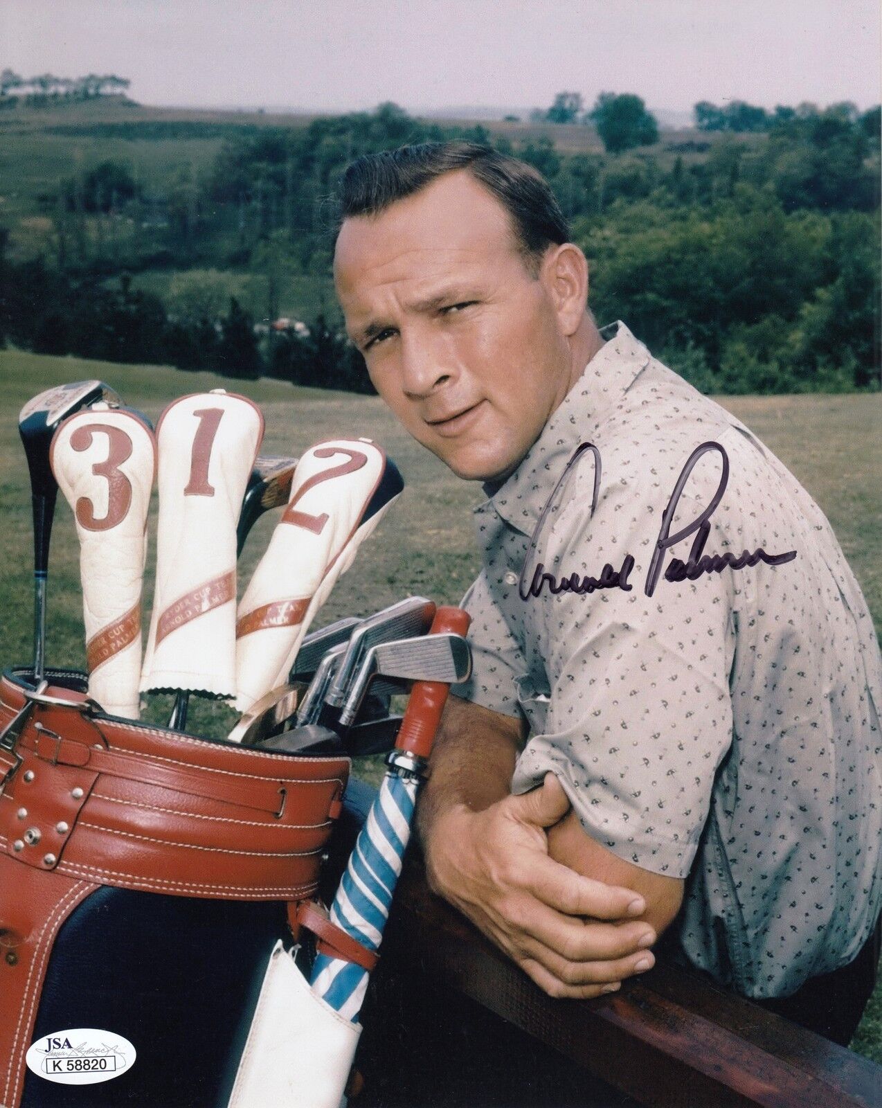 Arnold Palmer #5 8x10 Signed Photo Poster painting W/JSA Certification Golf 090918