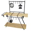 Outdoor Table Hanging Rod Portable Camping Picnic BBQ Hiking Storage Rack