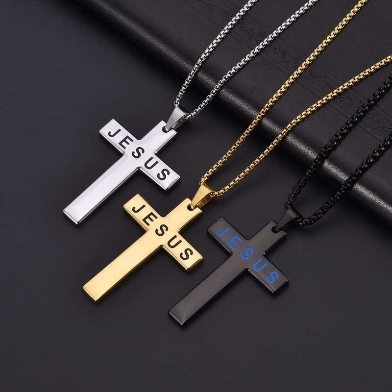 Hip-Hop Retro Cross 304 Stainless Steel Plating 18K Gold Plated Men's