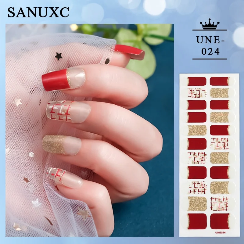 Churchf 22 Tips Shiny Nail Polish Stickers Wholesale Nail Art Decoration Decals Fashion Nail Stickers for Woment Manicure Gifts-Nail Inspo-Outfit Ideas