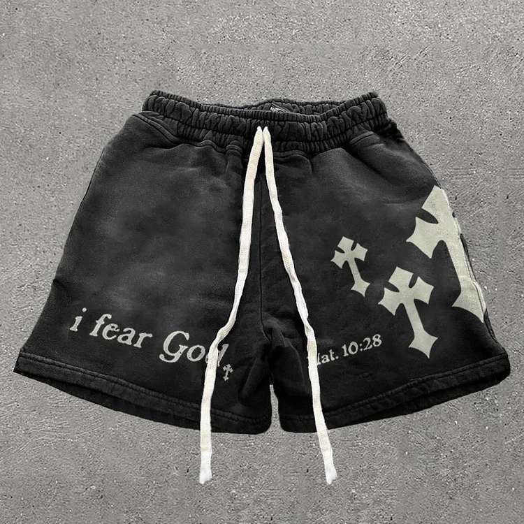 Vintage I Fear God Graphic Casual Fashion Shorts SOPULA