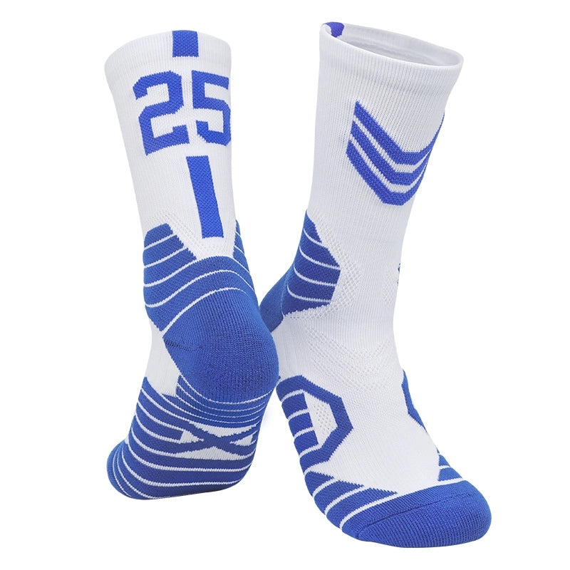 Curry Professional Basketball Socks Men’s High-top Breathable Combat Socks Training Mid-calf Socks Non-slip Sports Socks Men’s