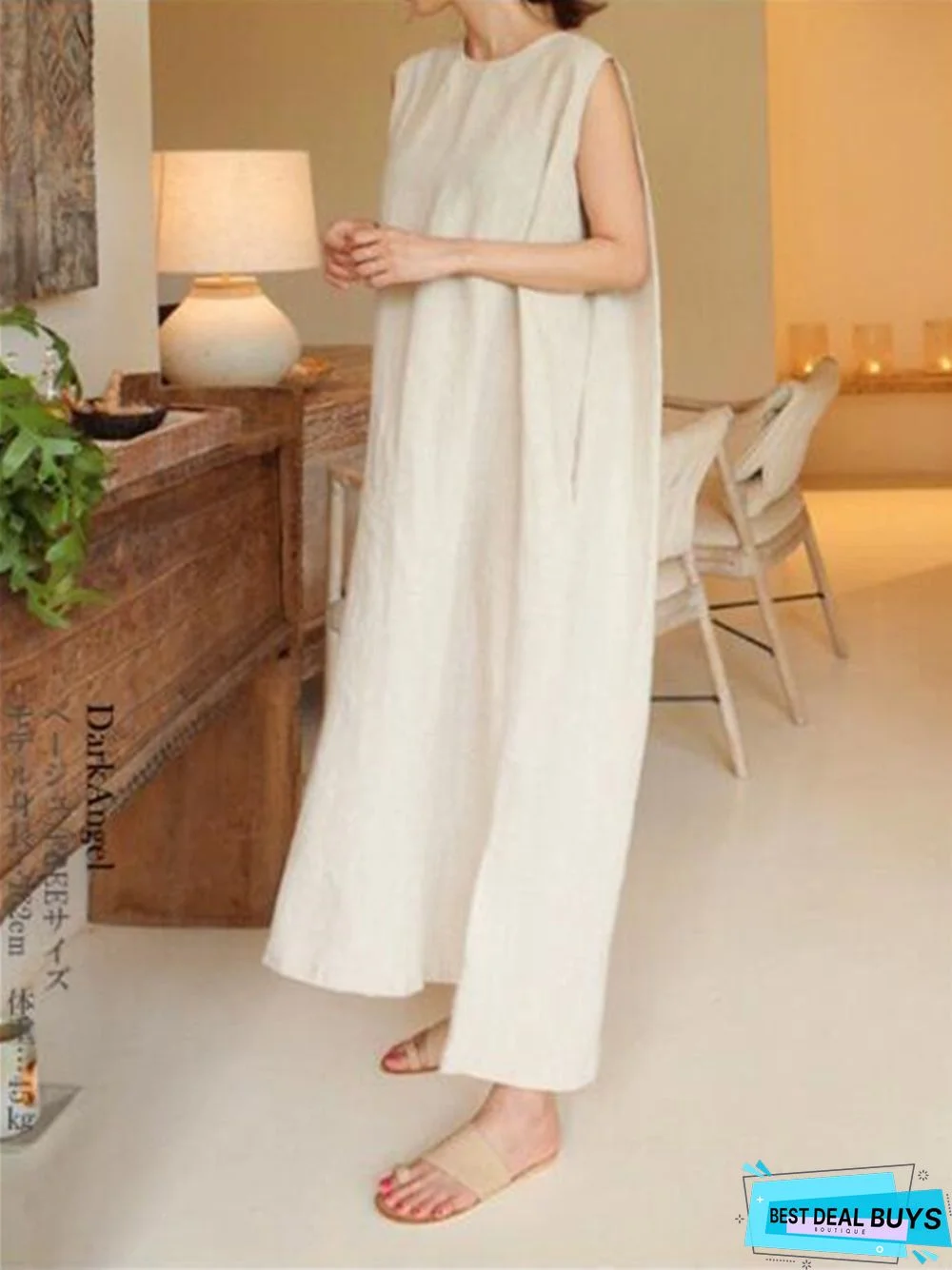 New Sleeveless Loose Dress Long Skirt