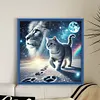 Cat And Lion-11CT Stamped Cross Stitch 40*40cm/15.75*15.75in