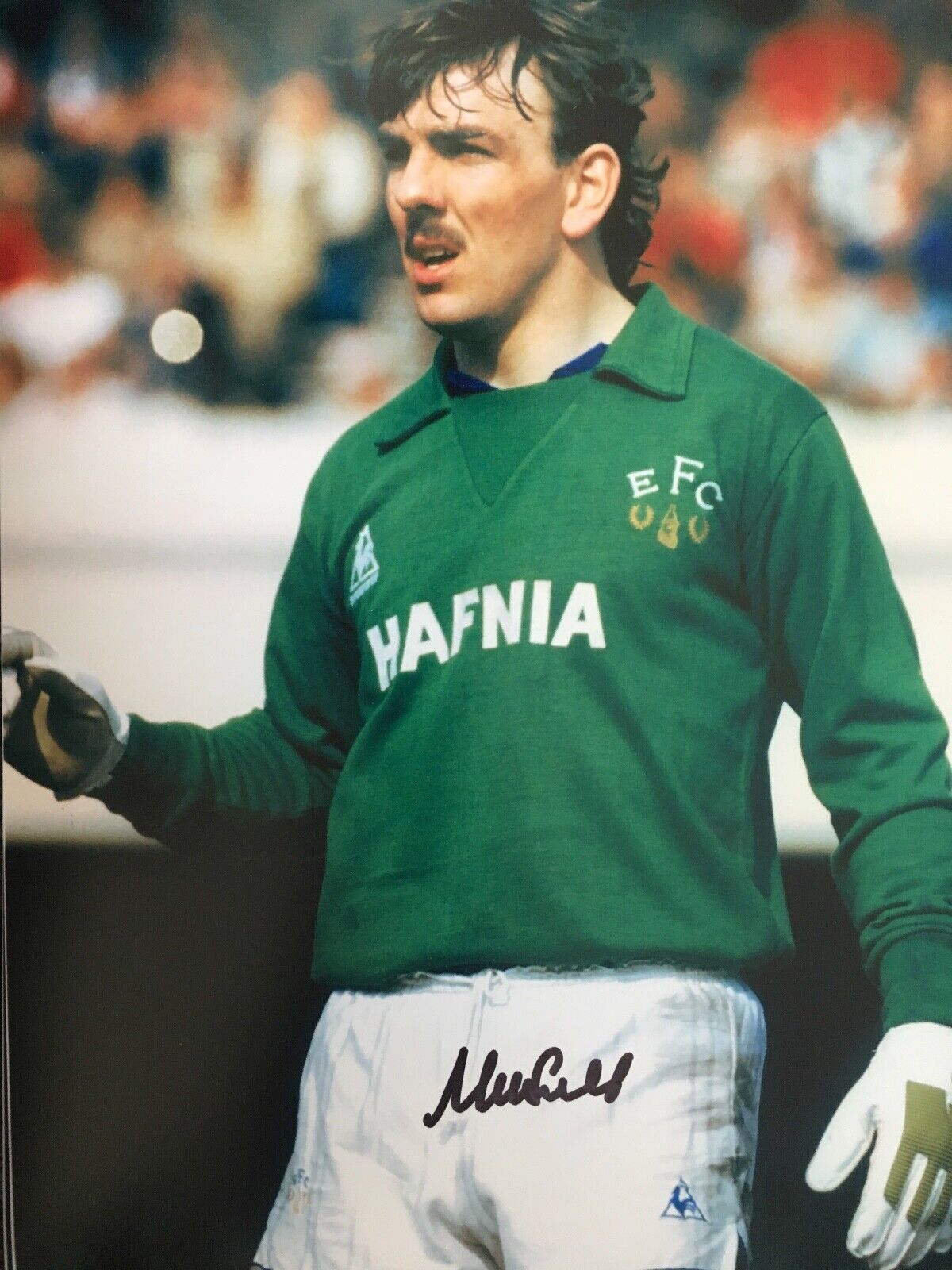 NEVILLE SOUTHALL - EVERTON LEGEND - BRILLIANT SIGNED COLOUR Photo Poster paintingGRAPH