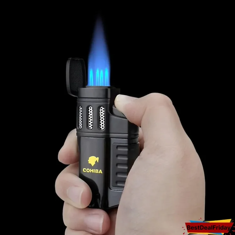 portable 4 torch jet flame gas lighter