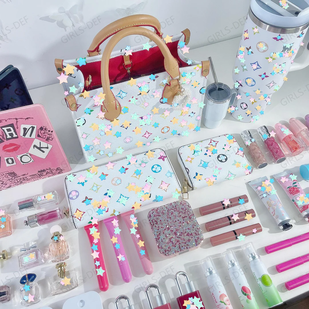 (RAINBOW) Jumbo Designer Totebag and Designer Beauty 42-IN-1 Set