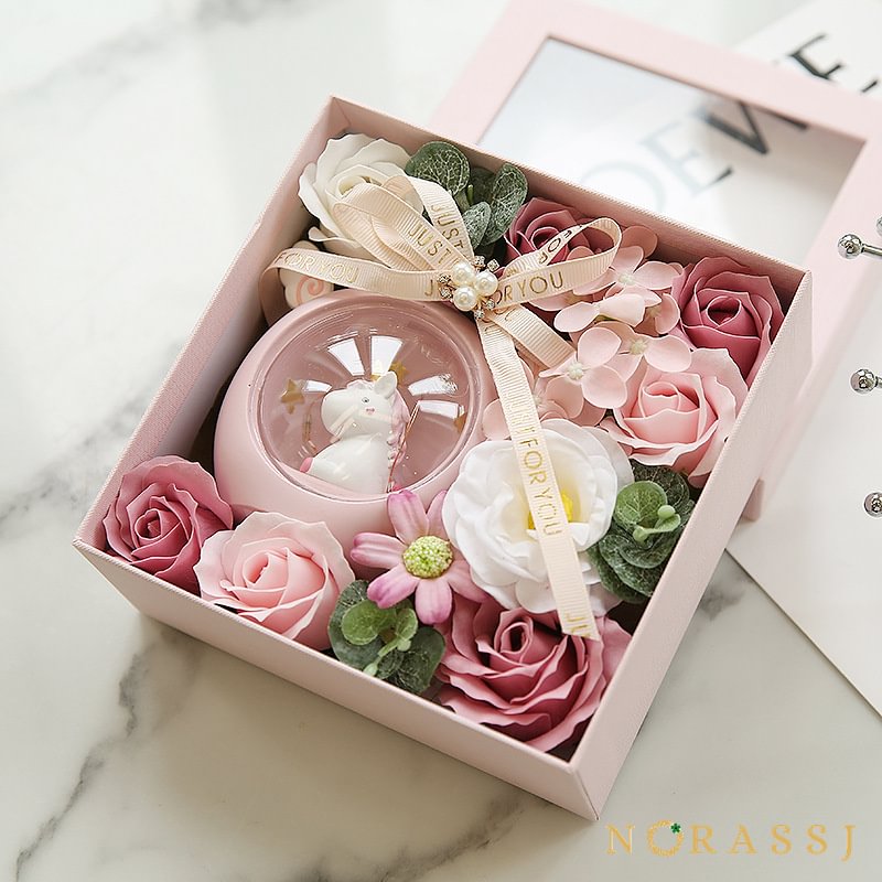 Artificial Rose Flower Gift Box Decorative Soap Flower for Mother's Day