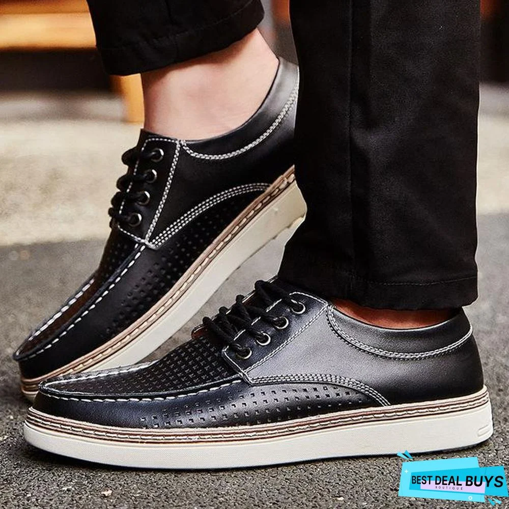 Leather Boat Shoes Casual Flats Moccasins Homme Driving Loafers Shoes Slip On Shoes