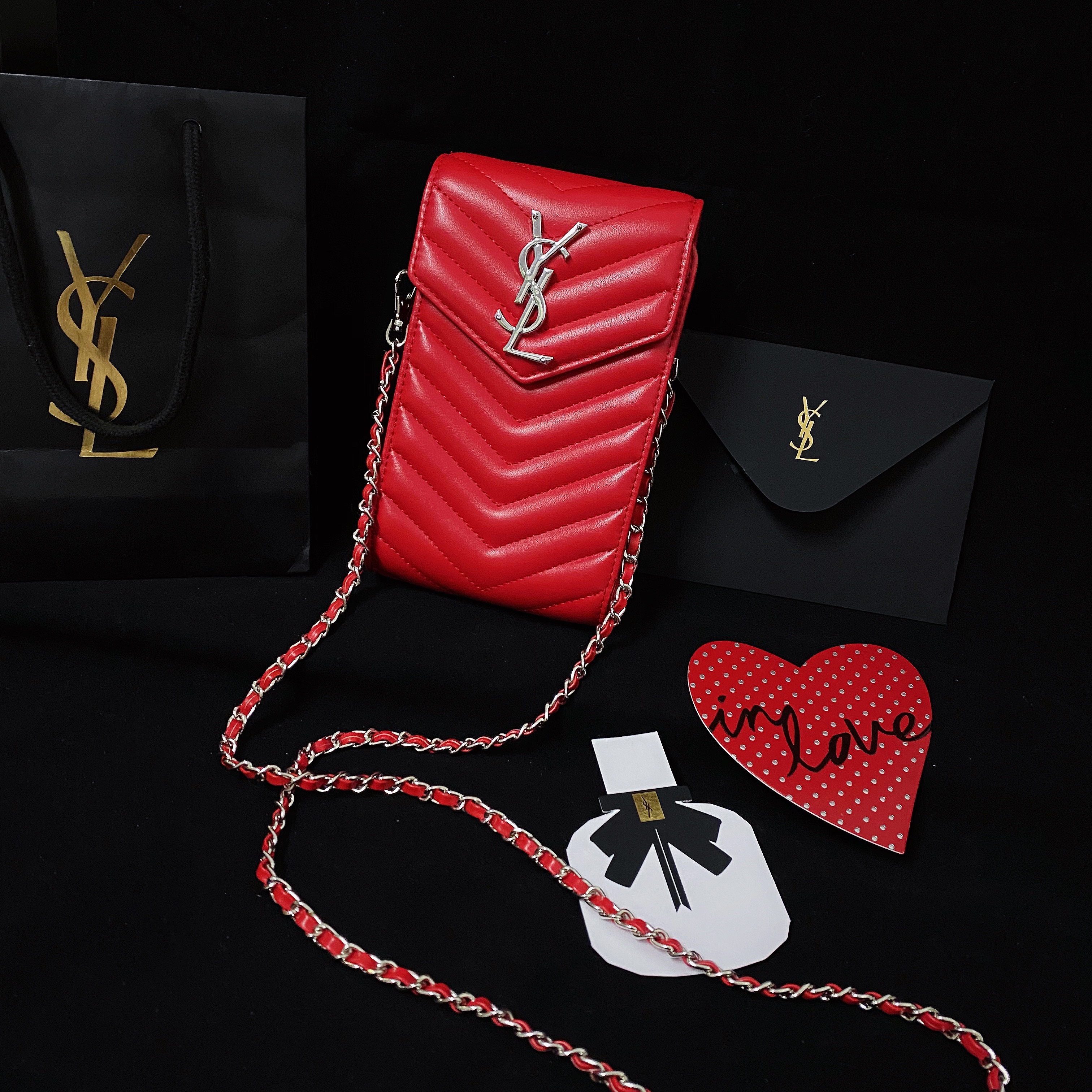 YSL Saint Laurent Loulou Satchel Elegant Phone Crossbody Bag Tote