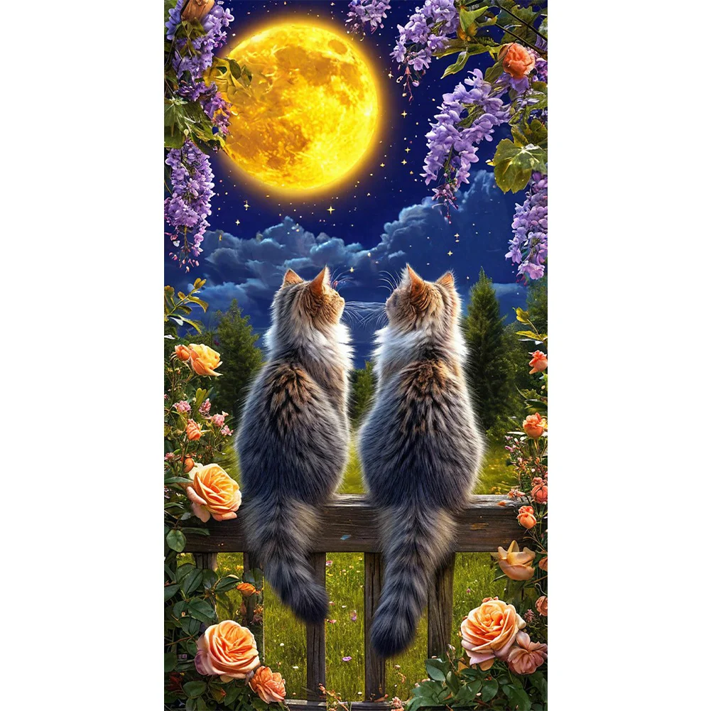 Diamond Painting - Full Round Drill - Cat(Canvas|40*70cm)