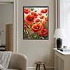 Champs de coquelicots - peinture diamant perceuse ronde - 40*50cm