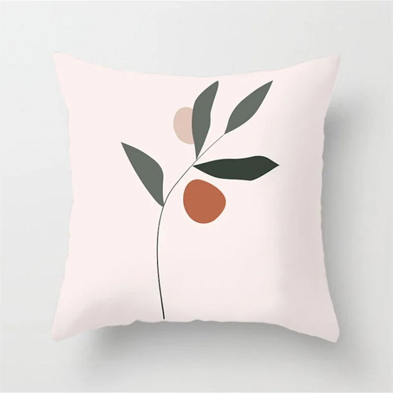 INS Nordic Morandi Cushion Cover Geometric Beauty Flower Art Pillow Cover Bed Car Office Decorative Pillowcase Modern Home Decor