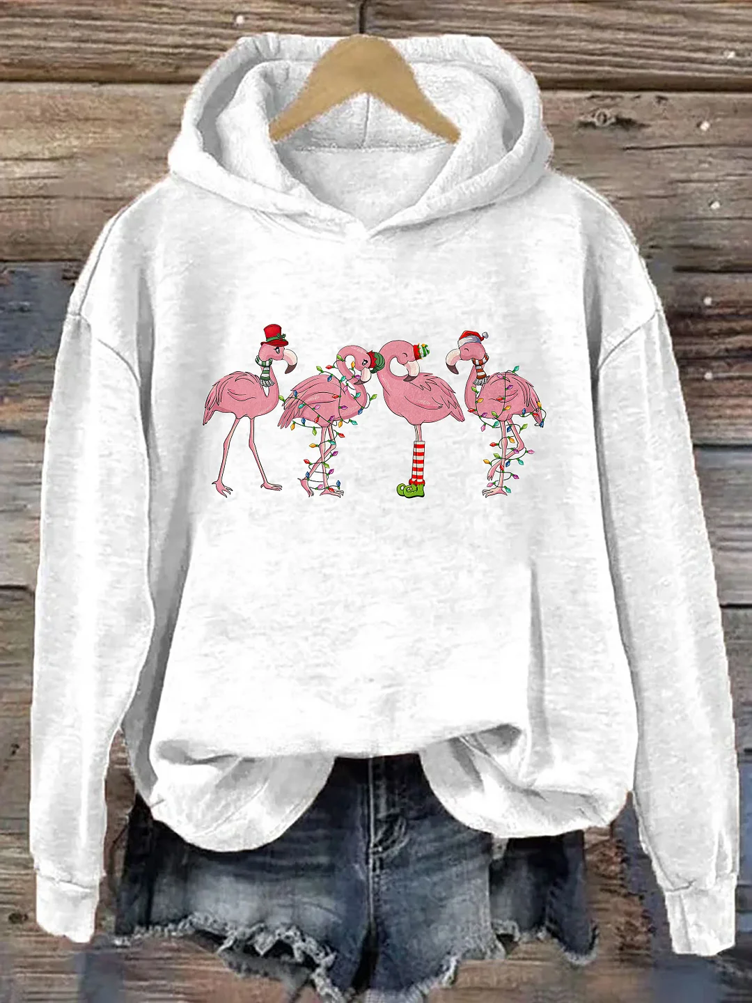 Flamingo Christmas Hoodie