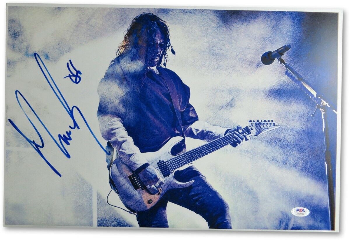 Munky James Shaffer Signed Autographed 12X18 Photo Poster painting Korn Guitarist PSA AJ57739