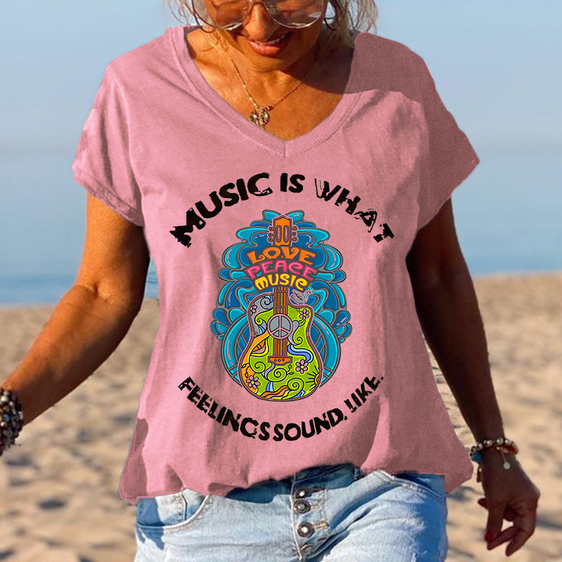 Music is what feelings sound like Graphic Tees