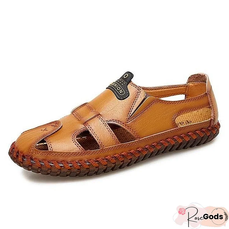 Leather Men Sandals Outdoor Flip Flop Casual Shoes Men Shoes