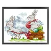 Bunny Easter - 14CT Stamped Cross Stitch 18*15cm/7.09*5.91in(Brand)