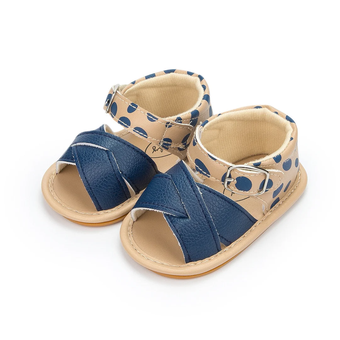 Letclo™ 2021 Summer Newborn Infant Baby Girls Boys Solid Non-slip PU Leather Breathable Toddler Baby Shoes letclo Letclo