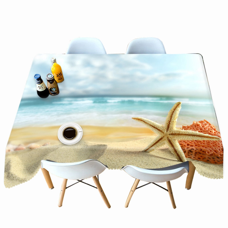 

Beautiful Beach View - 3D Tablecloth, 140*140cm, 501 Original