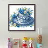 Blue And White Porcelain-Tea Set-14CT Stamped Cross Stitch 40*40cm/15.75*15.75in