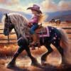Diamond Painting -DIY Round Dril Cowgirl