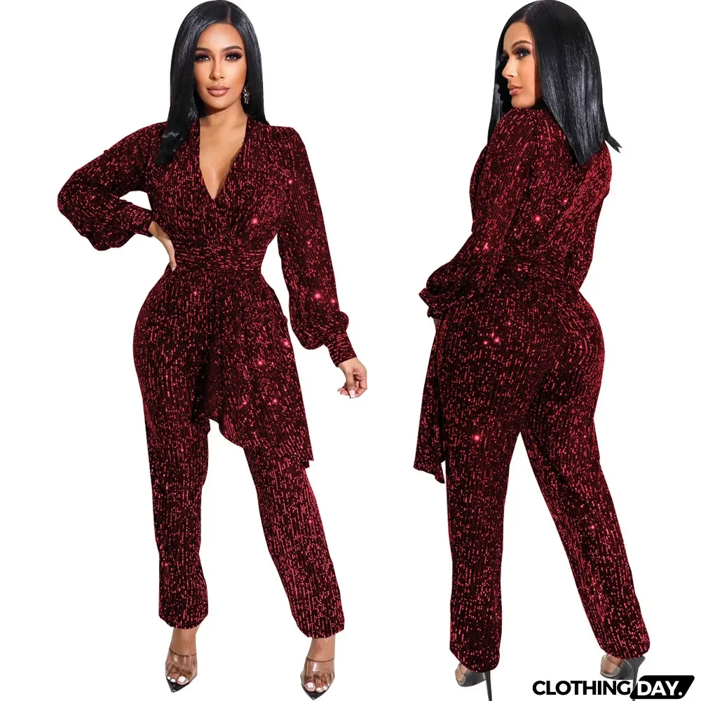 Women Sexy Sexy V-Neck Jumpsuit