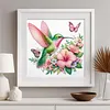 Humming Butterfly Glass Bead Partial 11CT DIY Stamped Cross Stitch Kits for Beginners Adults Home Decor Cross Stitch Art and Crafts Kits 14.04x14.04in tapestrymarket