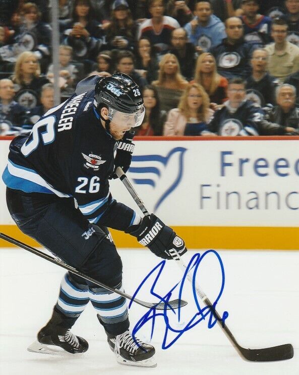 BLAKE WHEELER SIGNED WINNIPEG JETS 8x10 Photo Poster painting #3 Autograph