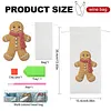 4 Pack DIY Rhinestone Drawstring Wine Gift Bags,  Diamond Painting Wine Decor Bag for Festival Gift Home Table Decor(Gingerbread Man)