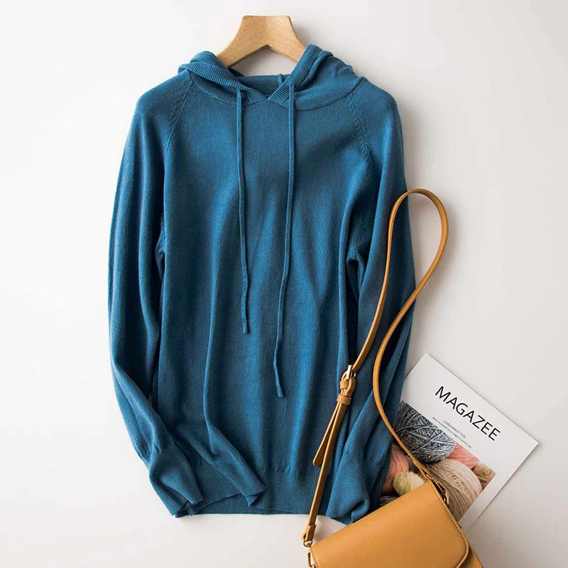 Gray Casual Hoodie Cotton-Blend Long Sleeve Sweaters Suits
