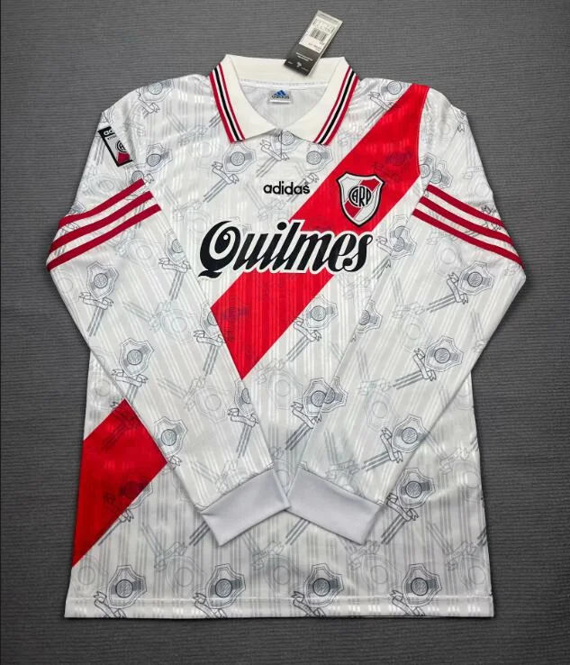 1996/97 River Plate Home Long Sleeve Shirt