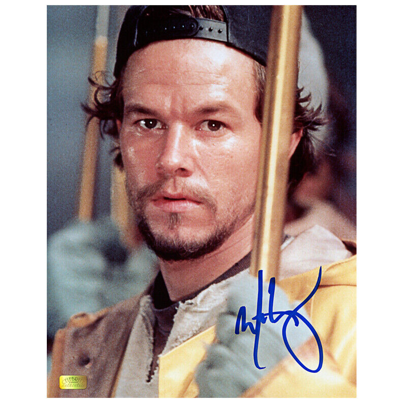 Mark Wahlberg Autographed Perfect Storm Bobby Shatford 8x10 Scene Photo Poster painting