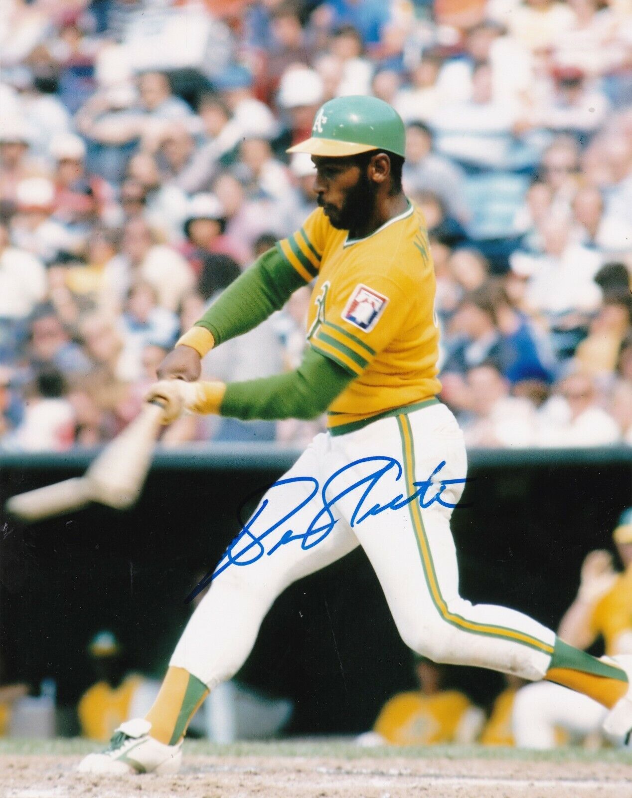 BILL NORTH OAKLAND A'S ACTION SIGNED 8x10