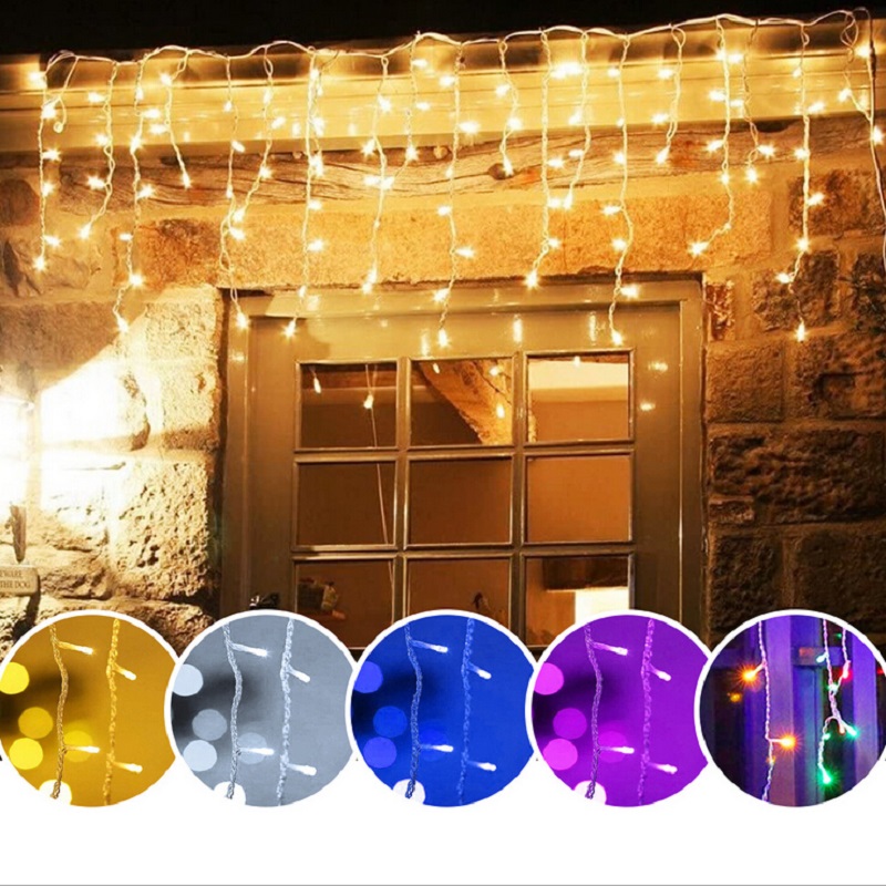 

110V US LED Christmas Light Icicle Waterproof Fairy String Curtain Lights, 501 Original