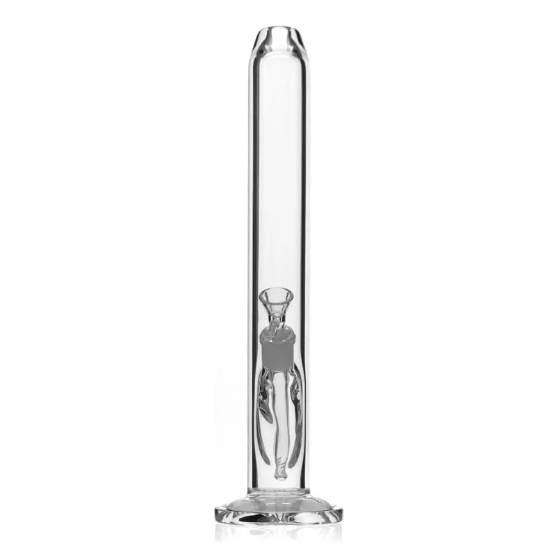 18" Straight Tube Dab Rig Bong Glass Smoking Water Pipes