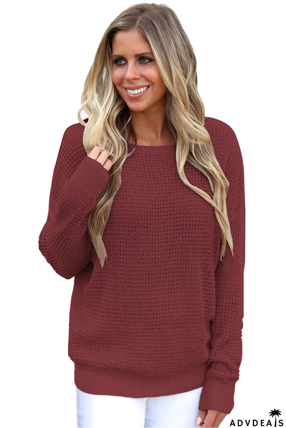 Cross Back Hollow-out Sweater