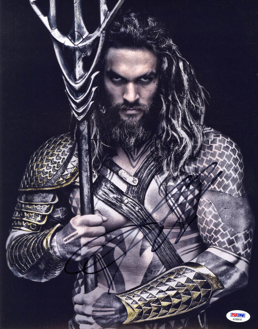 Jason Momoa SIGNED 11x14 Photo Poster painting Aquaman Justice League DC PSA/DNA AUTOGRAPHED